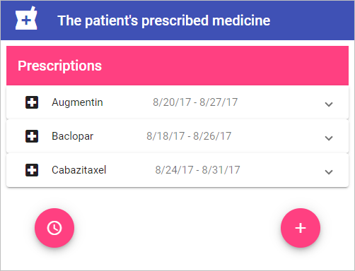 Medicine prescriptions project screenshot